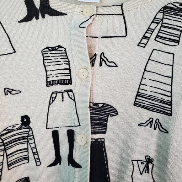 Oliver Perry Silk Blend Button Front Cardigan Sweater Top Blouse XL Fashion - Picture 4 of 7